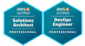 Image of the AWS Professional Certifications course logos.